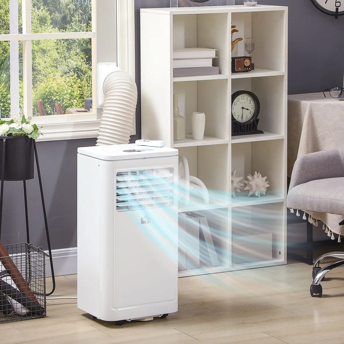 "24H Timer 8000 BTU Portable AC Unit with Dehumidifier & Remote Control for 161 Sq Ft Rooms (UK/EU Plug)" - Mixshoponline12