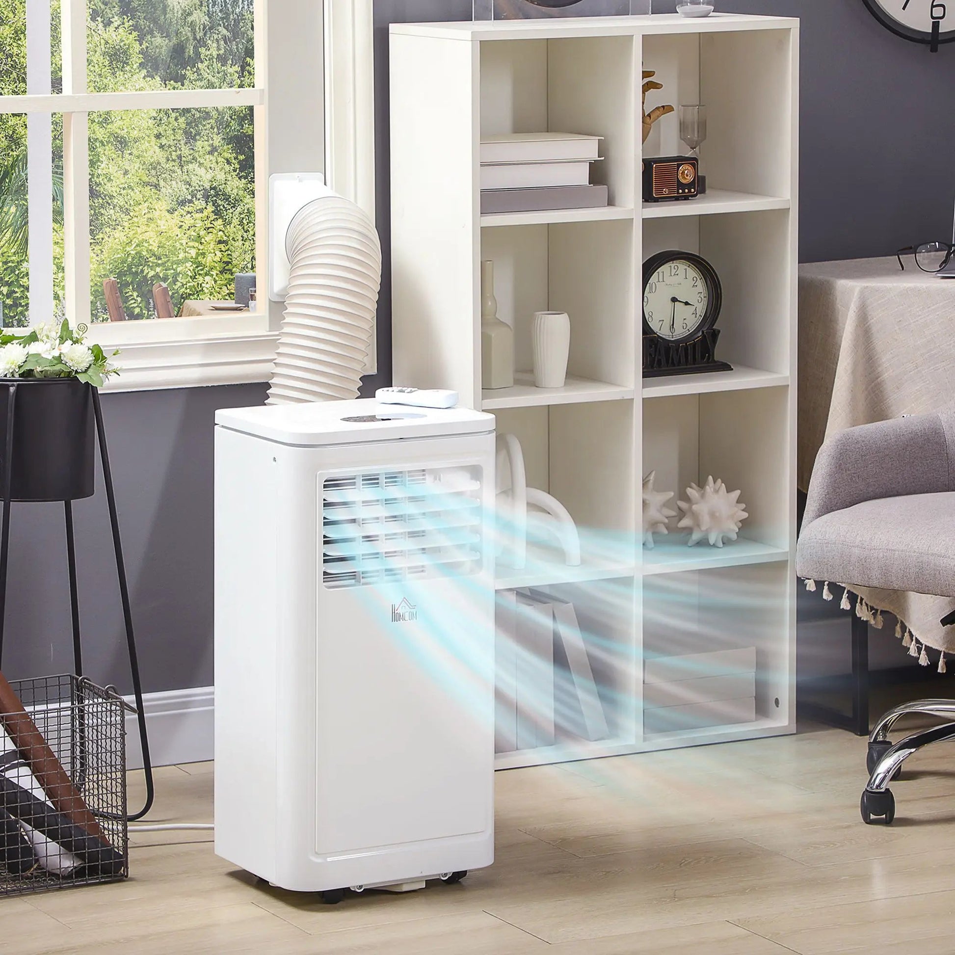 "24H Timer 8000 BTU Portable AC Unit with Dehumidifier & Remote Control for 161 Sq Ft Rooms (UK/EU Plug)" - Mixshoponline12