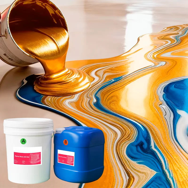 Foreword High Gloss Hard Metallic Pigments Epoxy Flooring 3:1 Ratio Industrial Warehouse Flooring with 85 Rigidity