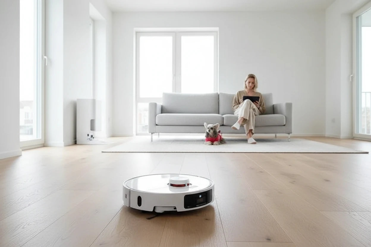dreame L40 Ultra A Saugroboter mit Wischfunktion,dualem System gegen aufgewickelte Haare, 24.000 Pa Saugkraft, 10,5 mm Moppanhebung, Mopp-Selbstreinigung und intelligenter Hindernisvermeidung