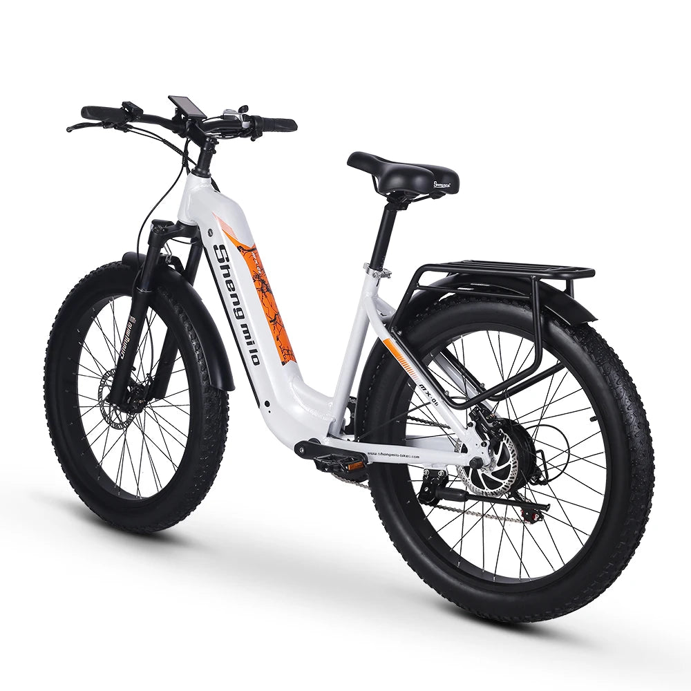 SHENGMILO Electric Hybrid Bike Ebike 48V 500W 17.5Ah 26*3.0 Fat Tire Women's Mountain Bicycle  Rear Hub Motor Off-Road