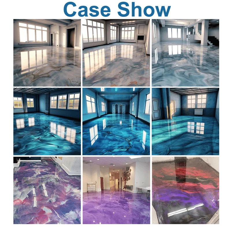 Foreword High Gloss Hard Metallic Pigments Epoxy Flooring 3:1 Ratio Industrial Warehouse Flooring with 85 Rigidity