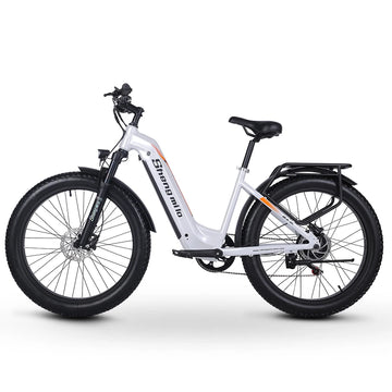 SHENGMILO Electric Hybrid Bike Ebike 48V 500W 17.5Ah 26*3.0 Fat Tire Women's Mountain Bicycle  Rear Hub Motor Off-Road
