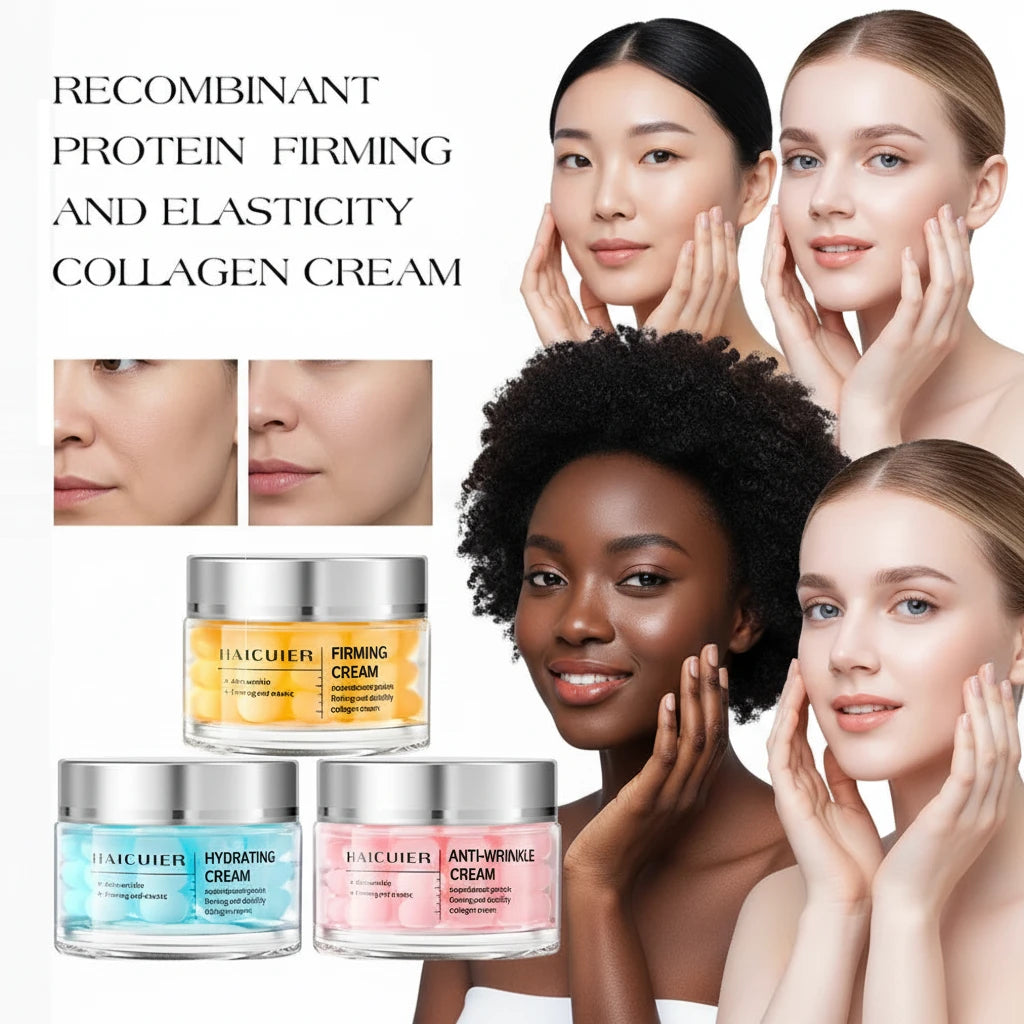 Wholesale Custom logo Korean Skin Care Products Face Cream & Lotion Anti-wrinkle Firming Collagen Facial Cream for Women Beauty