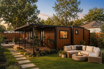 Turnkey Prefab House Modular Home 40Ft for Family Living, Backyard Adu, Ready to Move In, Insulated Steel Frame Build Kit