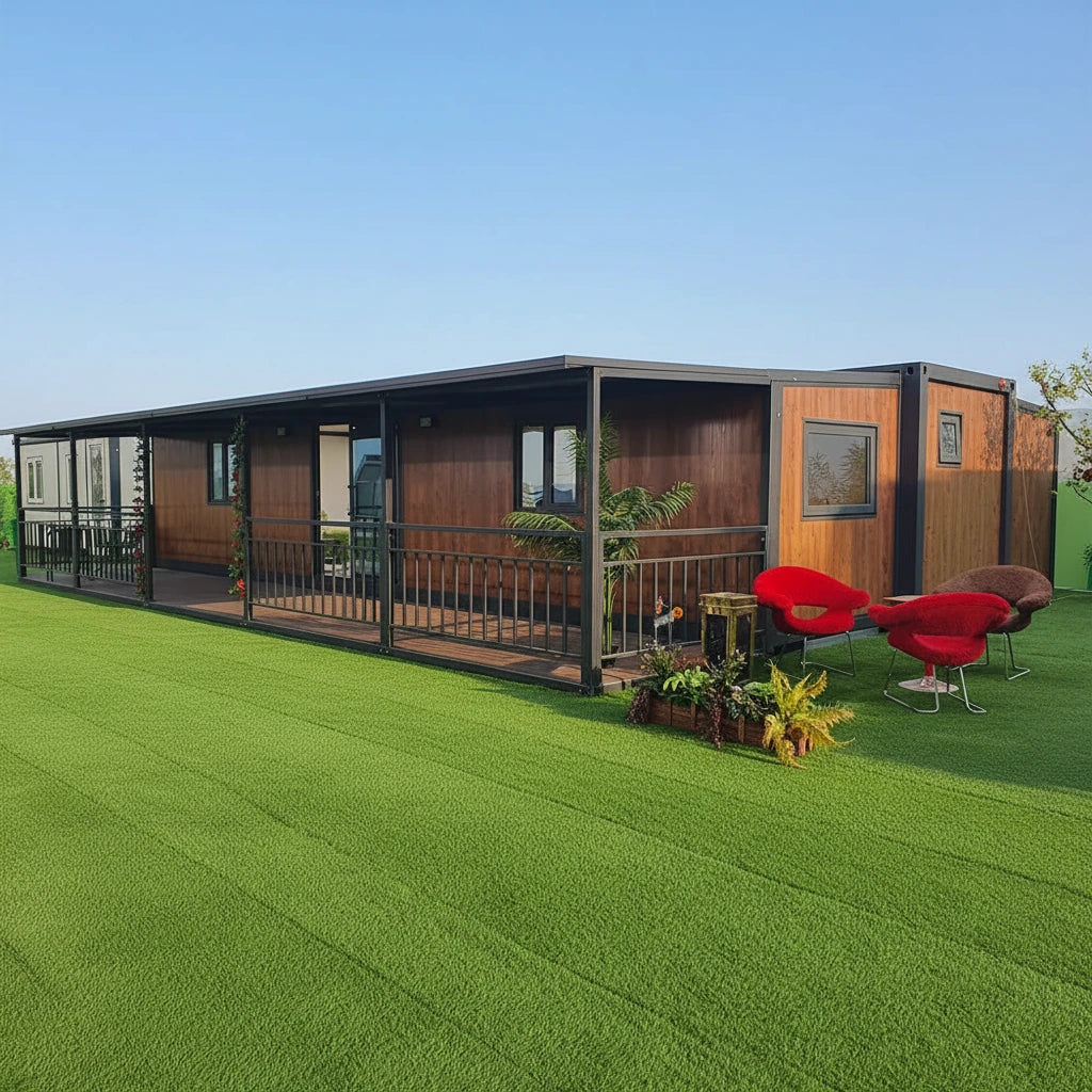 Turnkey Prefab House Modular Home 40Ft for Family Living, Backyard Adu, Ready to Move In, Insulated Steel Frame Build Kit