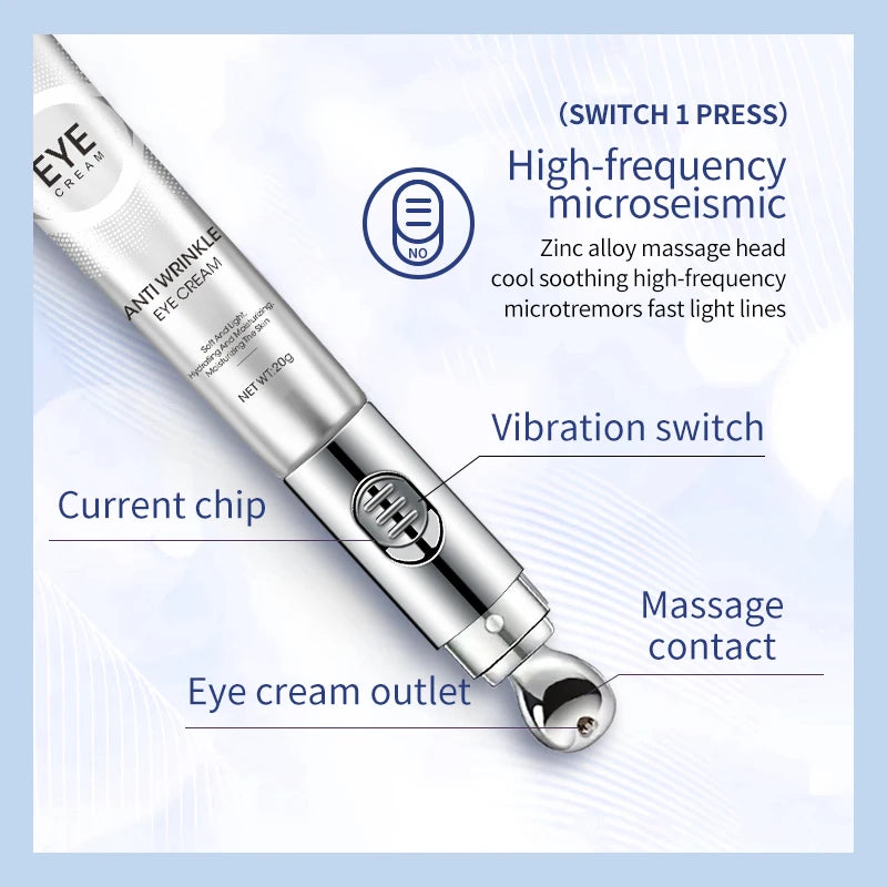 Elektrische Augencreme mit Massage & Hyaluronsäure – Für eine strahlende und jugendlich wirkende Augenpartie

Erfrische deinen Blick – jeden Tag