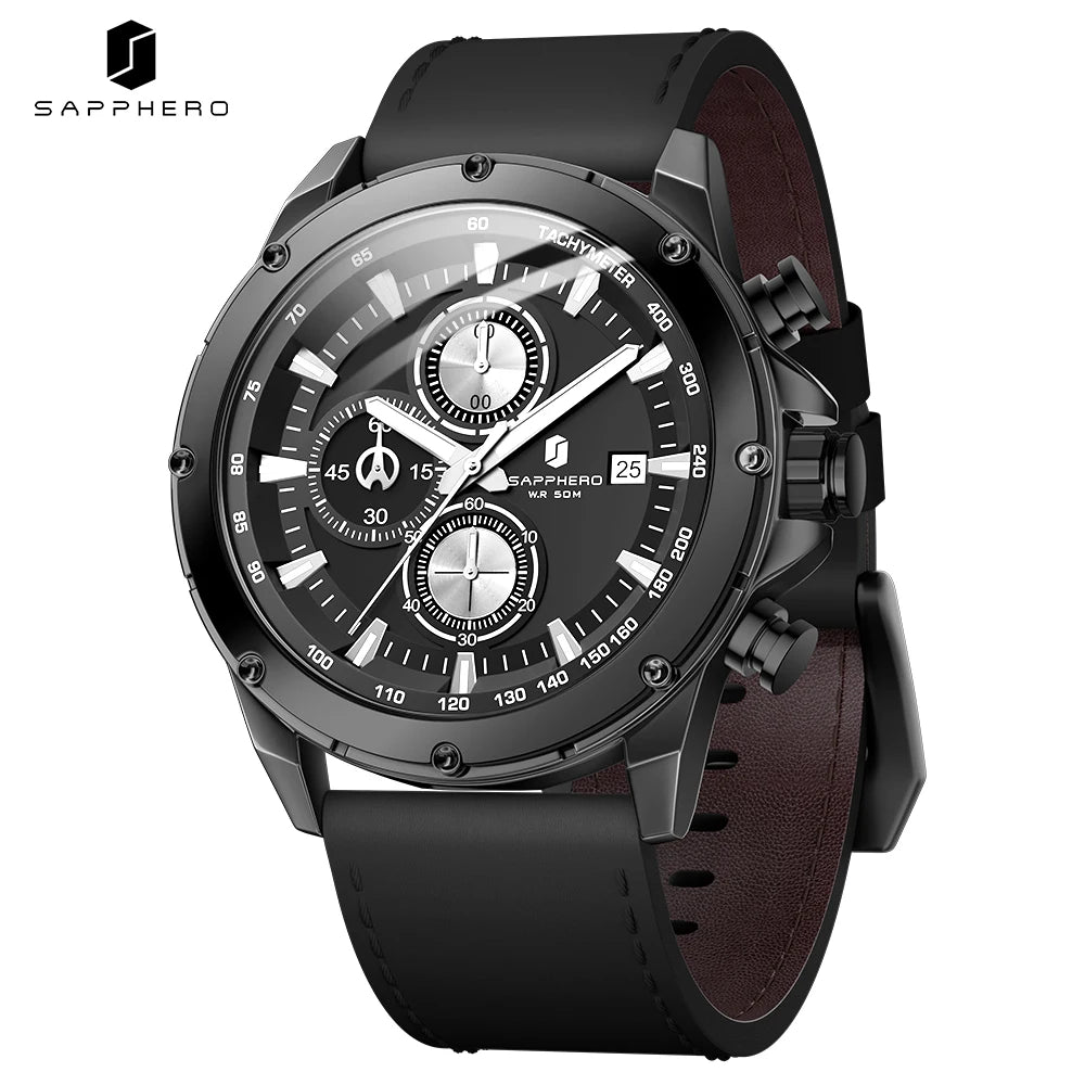 BENYAR BY Herrenuhr Uhren Herren Wasserdicht Herrenuhren Chronograph männer Armbanduhr für Herren Gold/Silber/Blau/Schwarz Eleganz Lederarmband/Edelstahl Quarz Geburtstags/Weihnachts