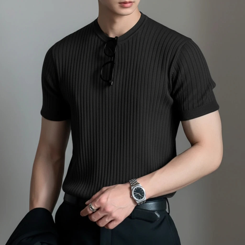 T-Shirt Herren Persönlichkeit Trend Kurzarm Herren Klassisch Komfortabel Casual T-Shirt Herren Mode Strickwaren Herren Sportshirt Herren