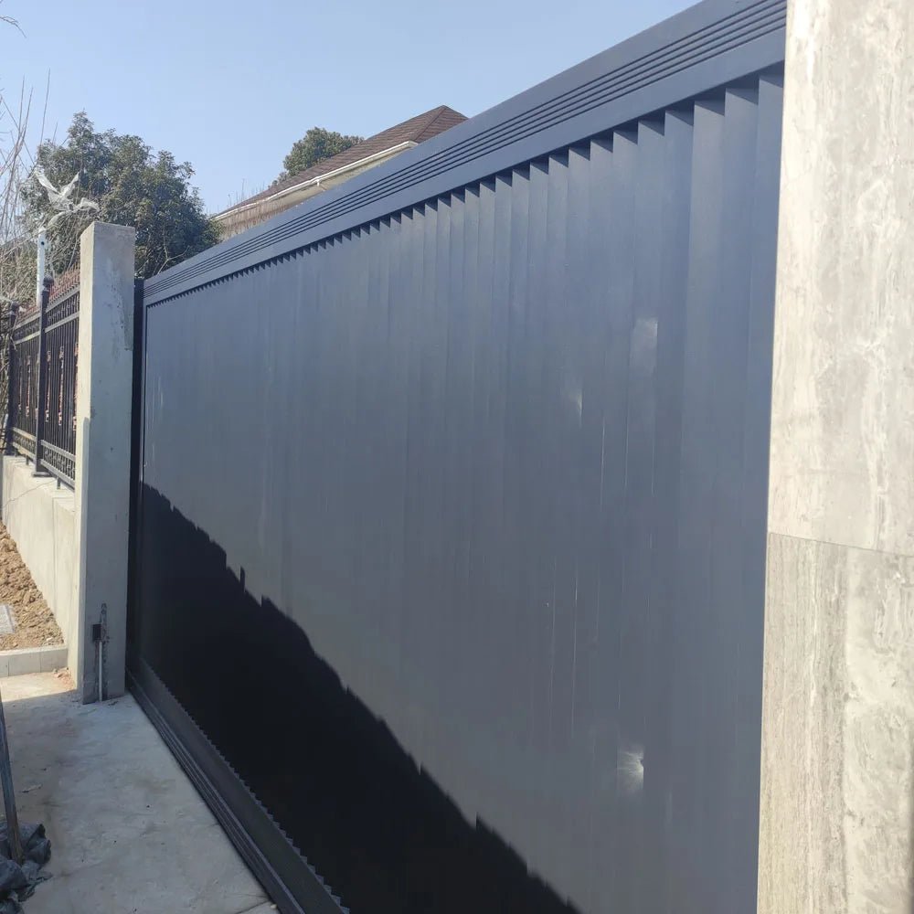Elektrisches Schiebetor aus Aluminium für Villen - Mixshoponline12