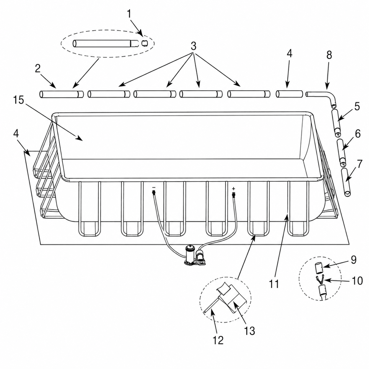 INTEX ADS-IWP00192 24ft x 12ft x 4.3ft Steel Framed PVC Swimming Pool (Modell 26364): INTEX Ultra XTR Frame Pool 26364 – 24ft × 12ft × 4.3ft Genießen Sie den Sommer in Ihrem eigenen Garten mit dem hochwertigen INTEX Ultra XTR Frame Pool. Dank seiner rob - Mixshoponline12