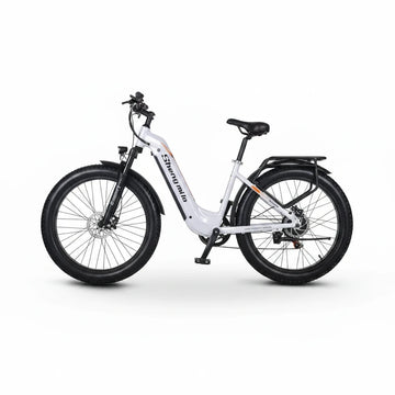 SHENGMILO Electric Hybrid Bike Ebike 48V 500W 17.5Ah 26*3.0 Fat Tire Women's Mountain Bicycle Rear Hub Motor Off-Road - Mixshoponline12
